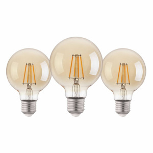 LM-E27-LED G80 4W jantarov 2200K 3ks 11354 - Eglo