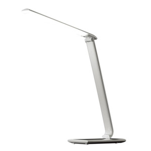 LED stolní lampička stmívatelná, 12W, volba teploty světla, bílý lesk